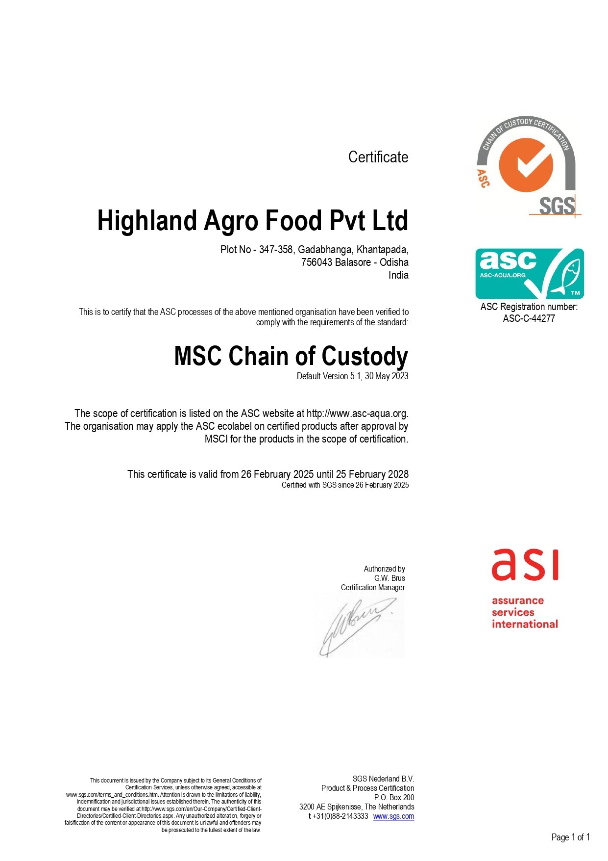 Quality Certification