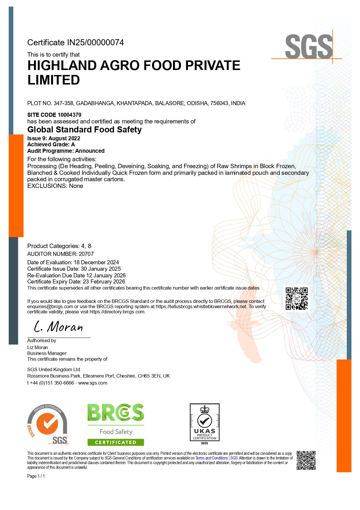 BRCGS Certification